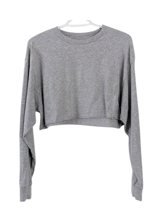 TNA Tops - TNA / Aritzia - Athletic Gray Cropped Long-Sleeve Tee. Size: M